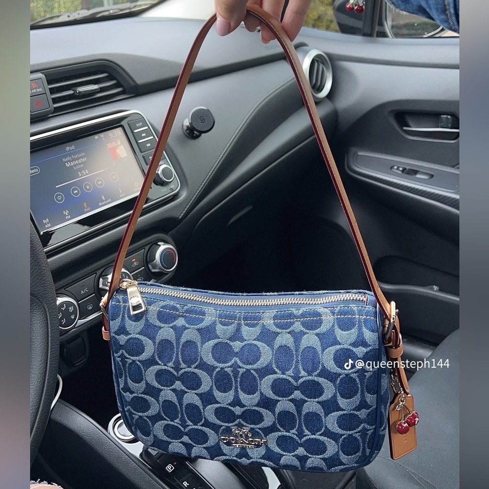 coach denim kailey shoulder bag